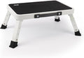 Valeo Folding Step Stool, Adjustable Step Stool with Non-Slip Platform, 330 Lbs Capacity, Step Ladder for Adults or Kids in Kitchen, Bathroom, RV, Camping, Office, White