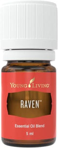 Young Living Raven Essential Oil Blend | 5 ml | Refreshing Aromatic Blend for Diffusers, Diluted Topical Use & Bath Time | Eucalyptus, Lemon, Wintergreen & Peppermint Oils | Portable Bottle