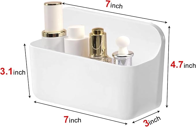 CGBE 2 Packs Cabinet Door Organizer, Acrylic Adhesive Shelf Wall Mounted Storage, Self Adhesive Shower Shelves Without Drilling, Automatic Draining Clear Shower Organizer for Bathroom