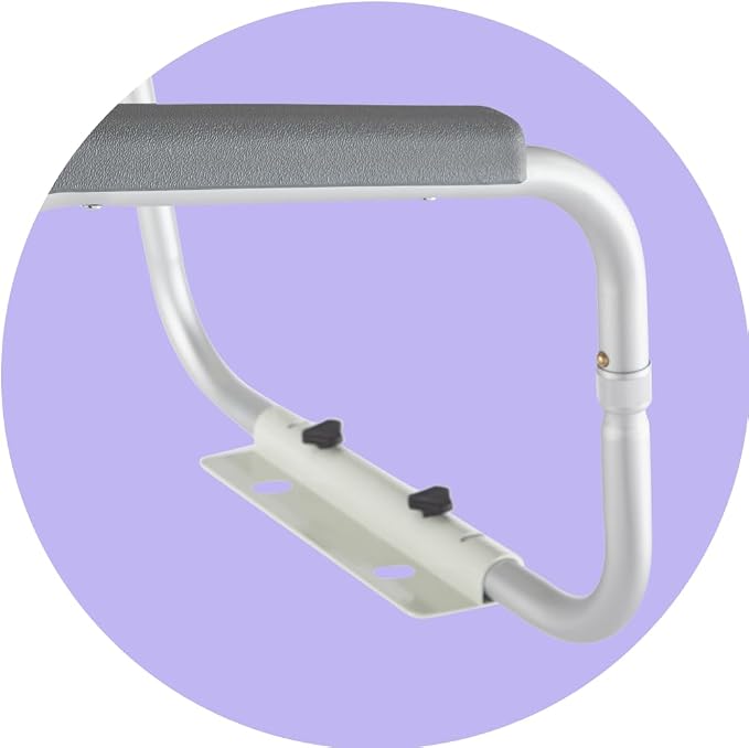 Medline Toilet Handle Safety Rail, Grab Bar for Bathroom, 26" to 31" Adjustable Height, 250-lb. Capacity