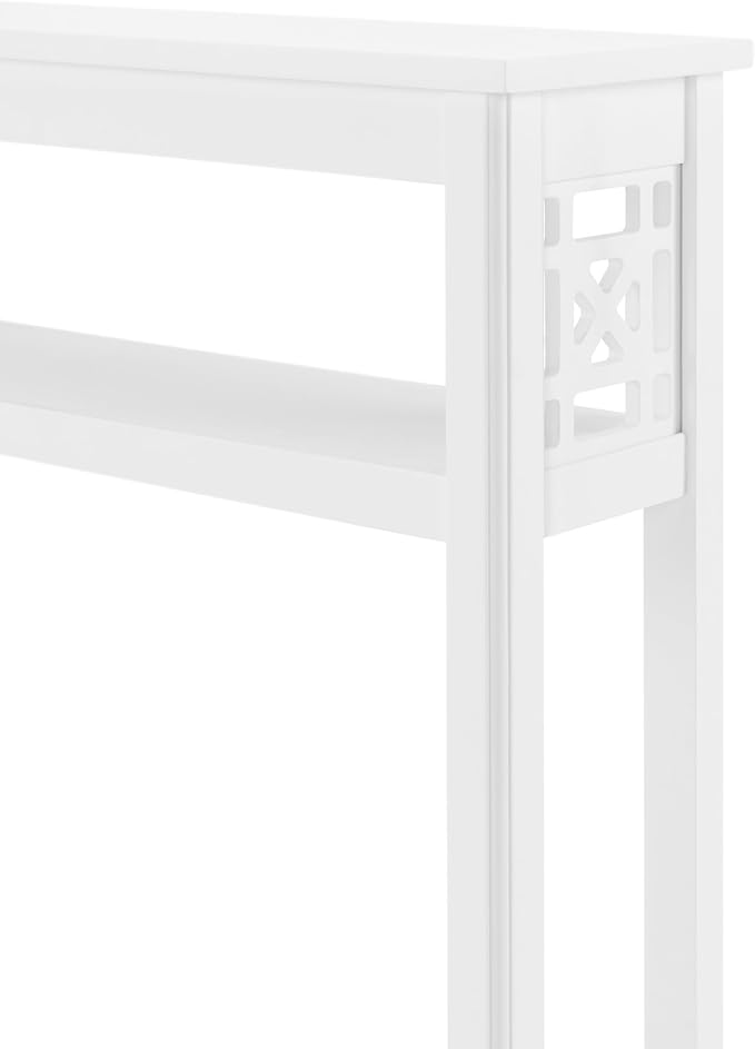 Derby Over-the-Toilet Storage Shelf – 44" Tall Modern Bathroom Space Saver with Open Shelves – Freestanding Organizer Rack for Toiletries & Towels by Alaterre Furniture (White)