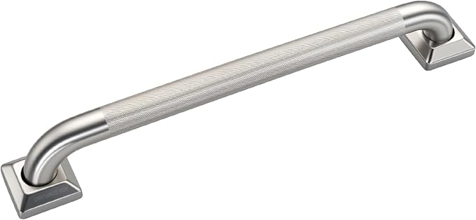 joyrain 500lb Capacity Stainless Steel Grab Bar - Heavy Duty Bathroom Safety Rail for Elderly, Anti-Slip Shower Handle, ADA Compliant (Knurling, 24 inch)
