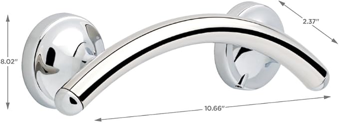 Delta (1-Pack) 9' Assist Bar ADA Compliant Polished Chrome Bathroom Safety Handle | Wall Mount 300 lb Capacity, for Balance, Handicap Grip Shower, Tub, Toilet DF705PC