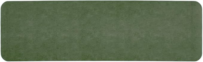TYUU Bathroom Mat Quick Dry, Bathroom Rugs Non Slip Washable Thin Absorbent Bath Mat Fits Under Door Bathroom Floor Mat Perfect for Bath, Shower, or Sink 17"x59" Sage Green