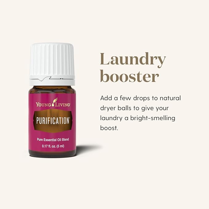 Young Living Purification Essential Oil 15ml | Soothing to Your Skin for Everyday Irritations | Laundry Boosting & Scent Neutralizing | Aromatherapy Diffuser & Freshener for Home