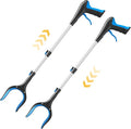 Telescopic Grabber Reacher Tool, 5-Level Adjustable (23'' to 41'') - Extendable Gripper and Reaching Tool - Heavy Duty Pick Up Stick Grabbers for Elderly, Surgery Recovery Must Haves (Blue-2pc)