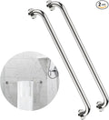 2 Pack 32 Inch Shower Grab Bar, ZUEXT SUS304 Stainless Steel Chrome Bathroom Grab Bar Handle, Shower Balance Bar, Safety Hand Rail Support, Handicap Elderly Senior Assist Bath Handle(1.25" Diameter)