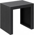 Bamboo Dining Bench, 18-inch Sleek Design Entryway Shoe Rack Bench, Indoor Kitchen Table Bench, Waterproof Outdoor Bench, Black