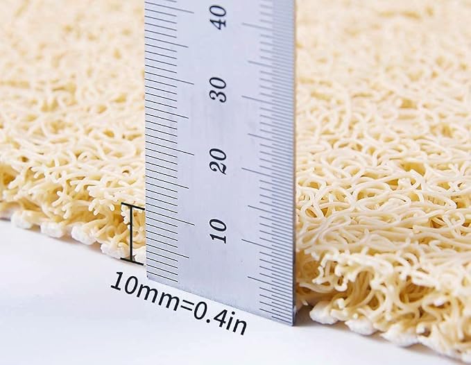 Anti Slip Shower Mat, Soft Textured Bath Mat, Easy Drain Non Slip Comfort Bathtub Mats, Quick Drying PVC Loofah Bathroom Mats, Phthalate Free (15.5" × 23.5", Beige)