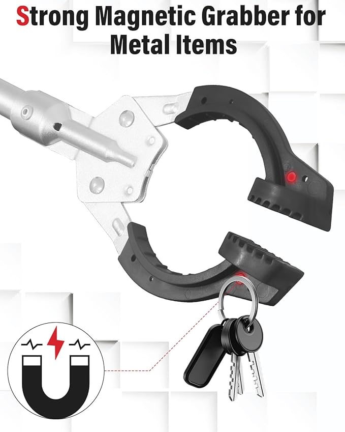 Grabber Reacher Tool Extra Long, 69" Trash Picker Upper Grabber Heavy Duty Stainless Steel Thickened Non-Slip 6 inch Wide Jaws Claw Reaching Tool