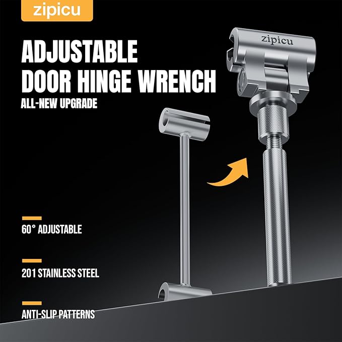 NEW-GEN Door Hinge Adjustment Tool – Professional Hinge Adjustment Tool | Universal Fit for Interior & Exterior Doors | Fix Sagging Doors in Seconds – Stainless Steel Construction