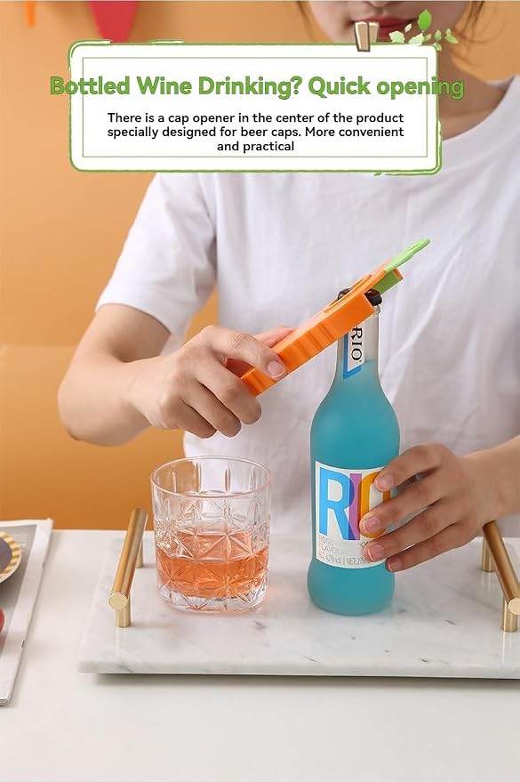 Ergonomic Stainless Steel Bottle and Jar Opener with Anti-Slip Silicone Grip | CE Certified | Opens 60% Faster | Must-Have Kitchen Tool | Amazon Top 100 Design (Carrot)