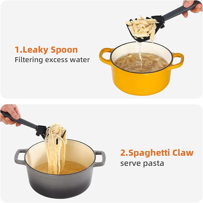 All-in-1 Multifunctional Kitchen Spoon | Egg Separator, Masher, Skimmer, Grinder & More | Heat-Resistant & Space-Saving Design