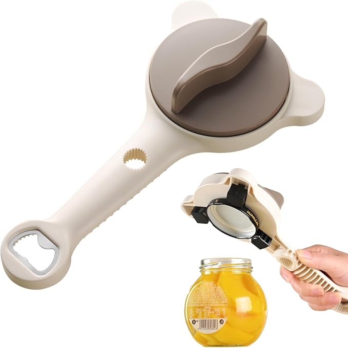 Jar Opener,4 In 1 Multi-Purpose Jar Opener,Jar Openers Top Rated For Seniors,Three Claw Bottle Opener With Non Slip Teeth, For Jars Cans Wine Bottles It Is An Essential Tool For Home Kitchens.