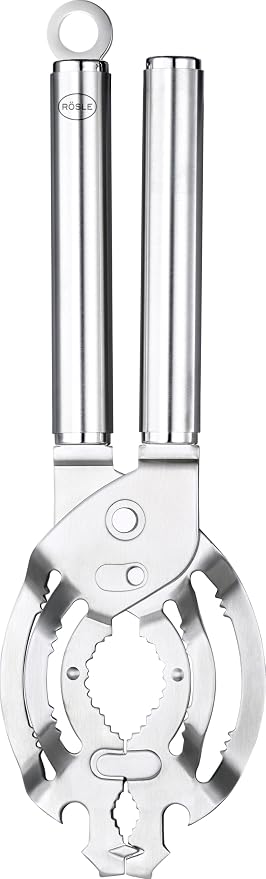 RÖSLE Stainless Steel Screw Jars Bottle Opener Bottle Opener with Hanging Loop Silver