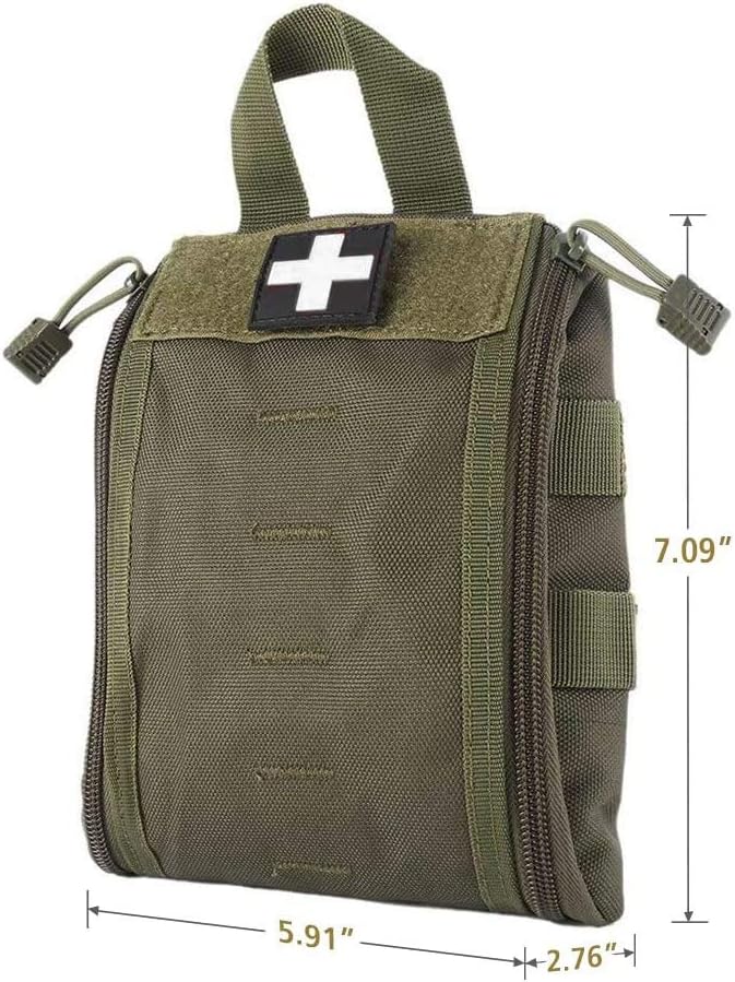 WYNEX First Aid EMT Bags, Tactical IFAK Medical Molle Pouch Military Utility Med Emergency EDC Pouches Outdoor Survival Kit Suit for Tactical Waist Belt Pack 1000 Nylon