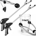 Vive Suction Cup Grabber Reacher 32" (2 Pack) - Elderly Grab It Reaching Pickup Tool Heavy Duty for Seniors - Trash, Sticks, Litter Picker Upper - Extra Long Reach Handle & Handy Extension Arm Claw