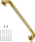 Shower Grab Bar 20 Inch, iHansee Brushed Gold Bathroom Grab Bar w/Anti-Slip Knurled Grip, Stainless Steel Bath Safety Bars Support Handrail for Senior Elderly, Toilet Bathtub Balance Handle for Wall