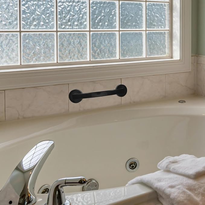 Outanaya Bathroom Safety Grab Bar Handle for Seniors Non Skid Suction Grip for Bathtubs Showers Durable Material Easy Installation for Elderly Disabled Use