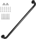 36 Inch Shower Grab Bar 1.25" Dia, Black Anti Slip Bathroom Grab Bar, 304 Stainless Steel Knurled Handicap Grab Bars, Safety Support Handrail, Assist Bath Shower Handle for Elderly Injury Senior