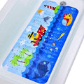 Bath Mat for Tub for Kids Non Slip Bathtub Mat for Baby Toddler Extra Long Bathroom Shower Mat with Suction Cups,Drain Holes,40X16 Inch,Ships