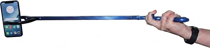 Rehabilitation Advantage 26" Reacher Grabber Tool, Aluminum Pickup Tool with 3" Jaw & Magnetic Tip, Lightweight Rust Proof Frame, Ergonomic Handle, Blue, Set of 2
