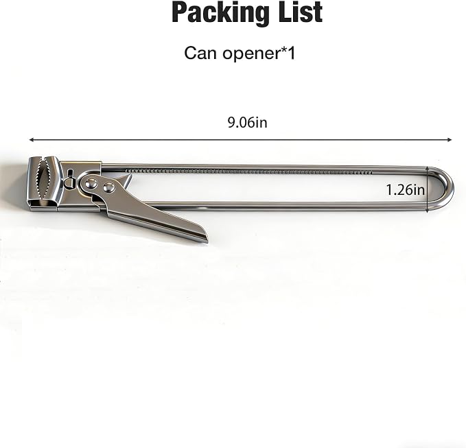 Extended Jar Opener for Weak Hands, Adjustable Stainless Steel Bottle Opener, Can Opener for Seniors with Arthritis, Large and Small Lids Gripper Household Tool, Kitchen Accessories (1 PC)