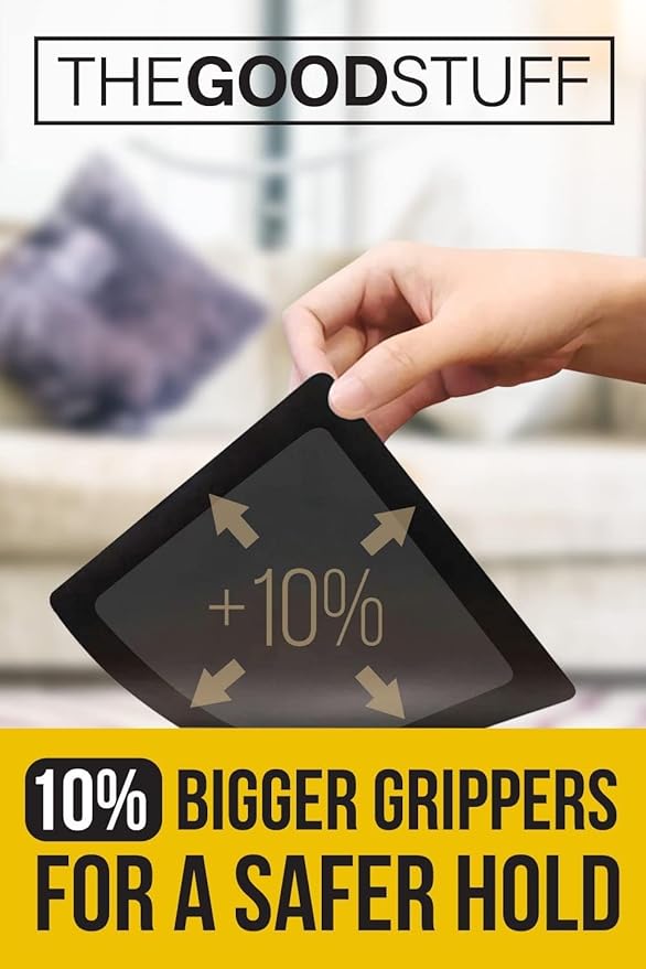 Anti Skid Corner Grippers - 12 Pack Super Strong Rug Corners to Hold Rugs Down
