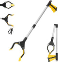32" Foldable GrabRunner Reacher Grabber with Strong Magnetic Tip for Seniors, Disabled, After Surgery Recovery(Yellow)