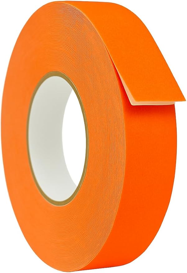WOD Heavy Duty Anti Slip Tape, Fluorescent Orange - 1 inch x 60 ft. Non Skid Treads Weather Proof Indoor/Outdoor Traction Tape for No Slip Stairs ASTC32