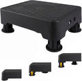 Adjustable Step Stool, 700 LBS Capacity Safety Bed Step for Seniors, Exercise Setp Platform, Portable Stair Assist for Elderly, Wide Step up for Kitchen, Car, Bedside & Shower, Black
