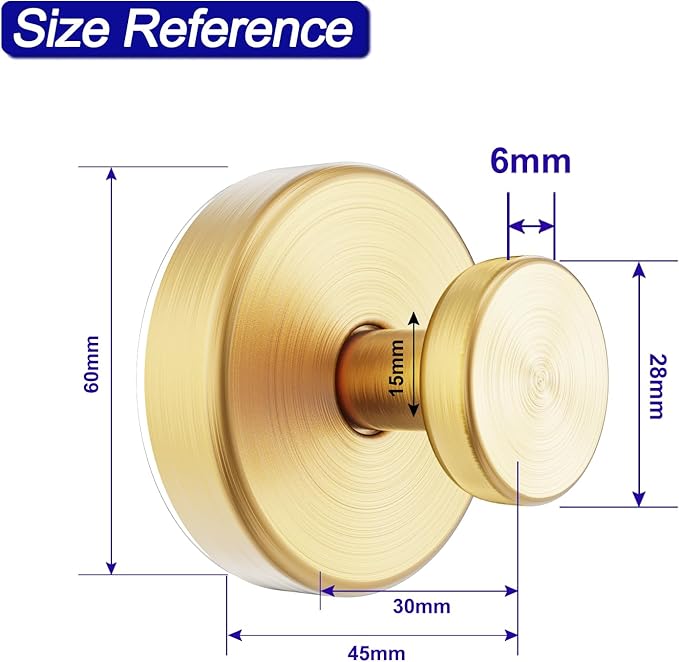 Bntuk Suction Cup Hooks for Shower, Towel Hooks for Bathroom Window Glass, Bath Robe Looafh Hook for Hanging - 2 Pack, Gold