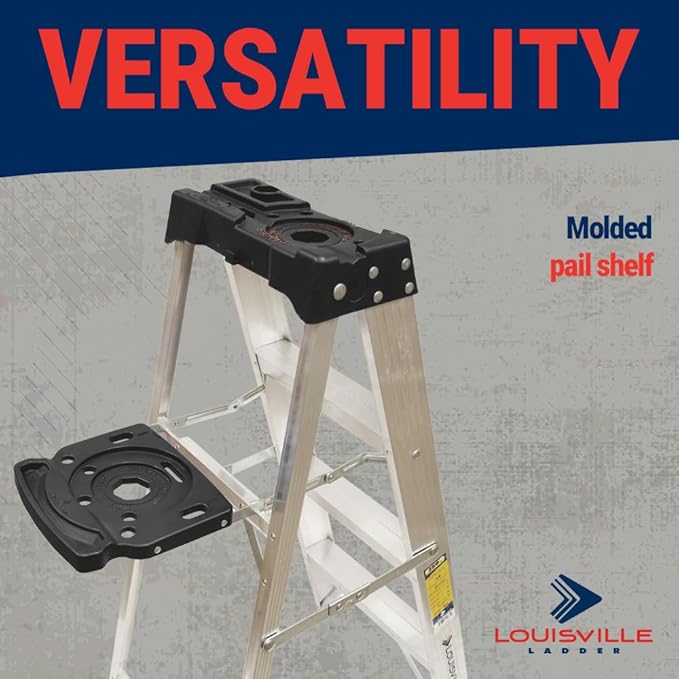 Louisville Ladder 6-Foot Aluminum Step Ladder, 300-Pound Load Capacity, Type IA, AS3006