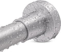 YNL Silver Shower Curtain Rod 32-64 Inch(2.7-5.33ft), Non-Slip, Never Rust, Stainless Steel No Drill Spring Tension Shower Rod, Adjustable Long Curtain Rod for Bathroom Window