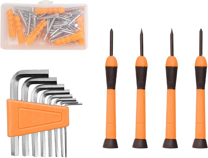 CARTMAN Home Tool Set Kit, Basic Household Hand Tools with Storage Case Light Orange