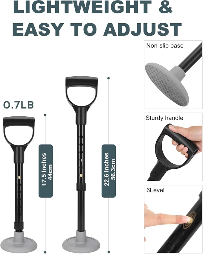 Mobility Aids Tool, Standing Aids Supports, 6 Size Adjustable Device to Help Get Up from Floor, Lift Assist for Elderly 600Lbs Weight Capacity