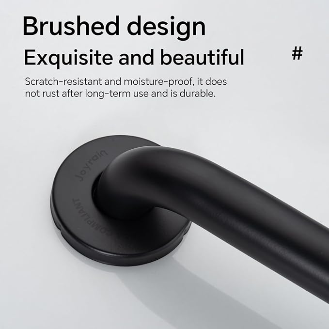 joyrain Shower Grab Bars for Seniors and Elderly-Wall Mounted Safety Rails for Bathroom Anti-Slip and Toilet Assistance Standing-Sturdy Grab Bars for Shower