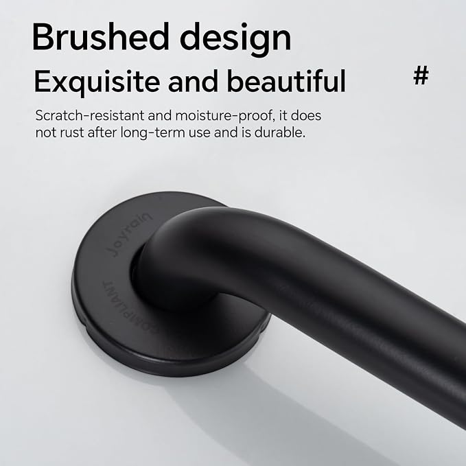 joyrain Shower Grab Bars for Seniors and Elderly-Wall Mounted Safety Rails for Bathroom Anti-Slip and Toilet Assistance Standing-Sturdy Grab Bars for Shower