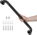 Black Grab Bar 24 Inch, iHansee Anti-Slip Bathroom Grab Bar w/Knurled Grip, Stainless Steel Safety Handrail for Toilet Bathtub Shower, Wall Mounted Matte Black Handicap Bars Handle for Senior Elderly