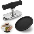 Adjustable Jar Opener for Weak Hands and Seniors, Multi-Functional Lid Opener Set with Non-Slip Silicone Pad, Easy Grip Bottle Opener for Arthritis, Stuck Jars & Bottles (Black, 2Pcs Set)