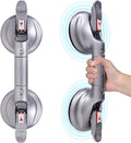 15inch Suction Shower Grab Bar, Portable Shower Handle Bar Suction Grip Bar Bathtub Handle with Strong Suction Cup Fitting and Rapid Release for Bathroom(Max Capacity :300lb