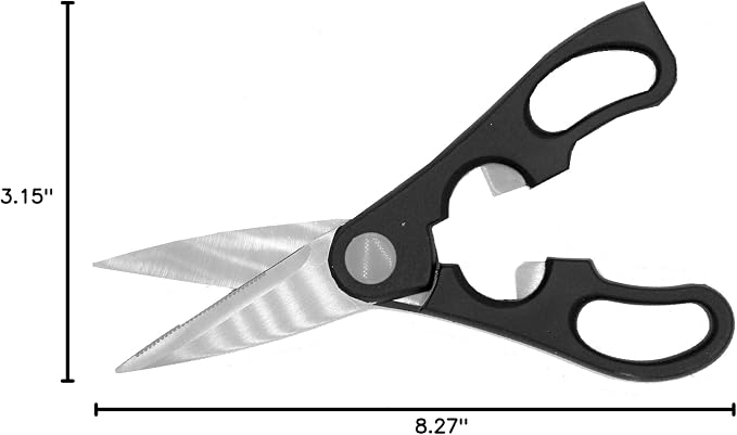Fackelmann Multi-Purpose Kitchen Scissors With Bottle Opener, Stainless Steel, Silver
