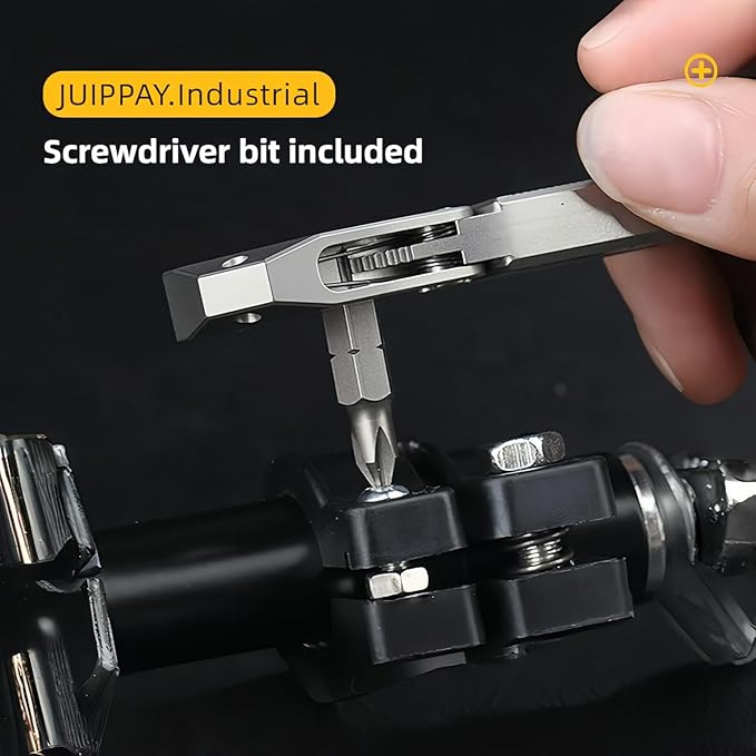 Titanium EDC pry bar, multifunctional tool, a collection of wrenches, pry bars, screwdrivers, nail drivers, bottle openers and other functions in a practical tool