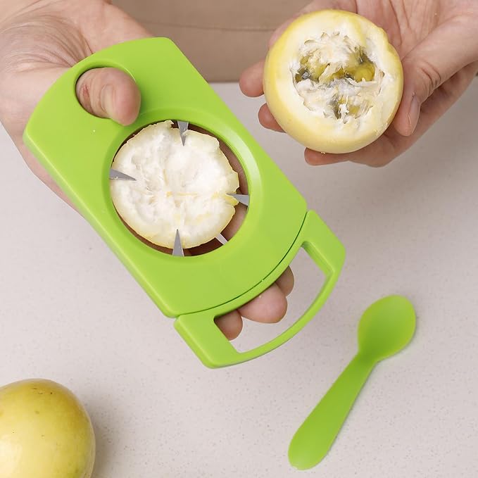 Passion Fruit Opener - Stainless Steel Ergonomic Kitchen Gadget - Mangosteen Cutter - for Home Restaurant Party Gathering Picnic