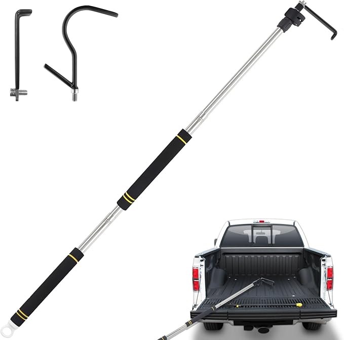Cargo Grabber Reach Retriever Tool, Truck Cargo Grabber Adjustable 34-70inch wear-Resistant complimentary Storage Bag Professional Truck Bed Reach Tool Convenient and efficient Pickup