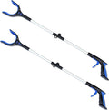 RMS 2 Pack 34 Inch Extra Long Reacher Grabber - Foldable Gripper and Reaching Tool with Rotating Jaw