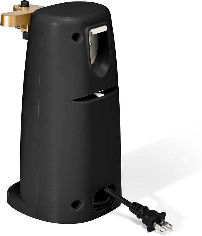 DqOasd Electric Can Opener by Drew Barrymore, Stainless Steel Blade, Auto-Turn Feature (Black Sesame), 1