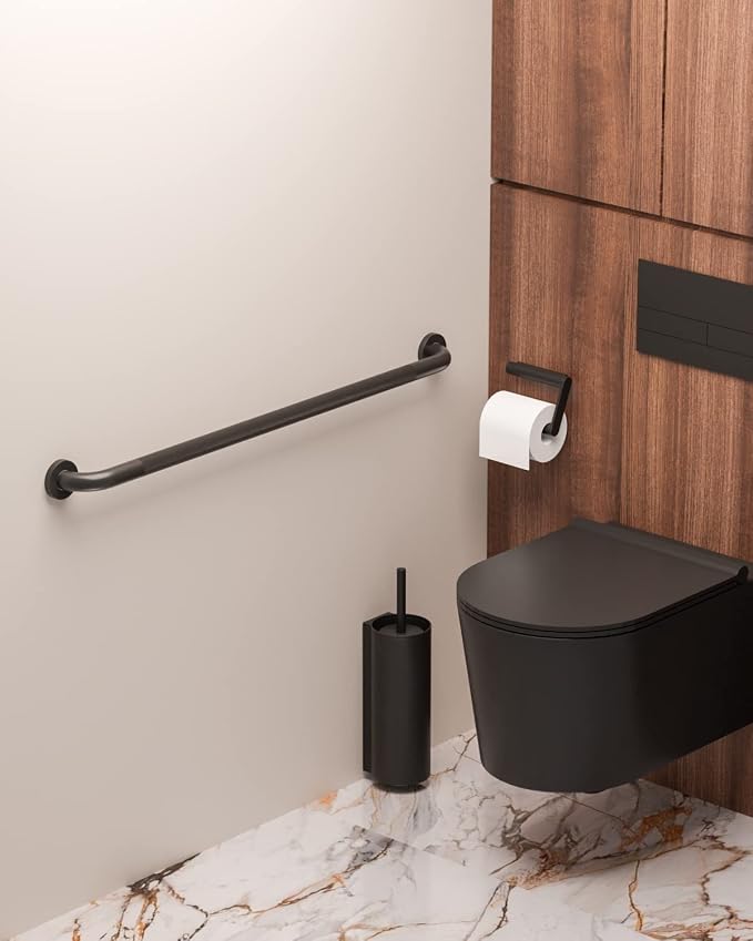 2 Pack 36 Inch Anti Slip Shower Grab Bar Oil Rubbed Black 1.25" Diameter,Munzong Bathroom Grab Bar, Knurled Bathroom Balance Bar,Safety Hand Rail Support Handicap Elderly Senior Assist Bath Handle