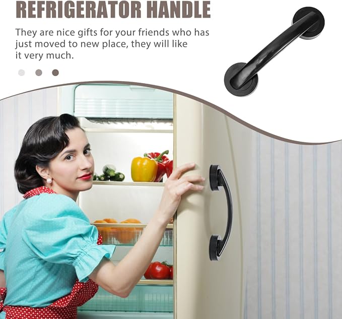 Large Black Suction Cup Handle - 9.04X2.36X2.16in Punch-Free Adhesive Grab Bar for Bathroom Safety Shower and Sliding Glass Door Mobility Assistance