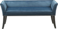 Madison Park Accent Bench, Upholstered with Nailhead Trim, & Padded Seat Entryway Bench Small, End of Bed Bench with Back, 49.5" W x 19.25" D x 23" H, Blue